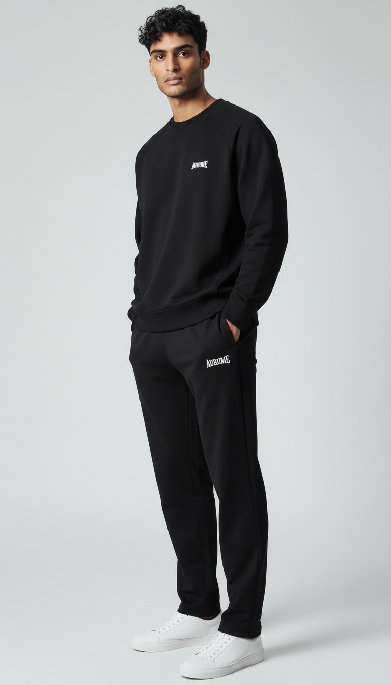 Black Relaxed Fit Track Pant